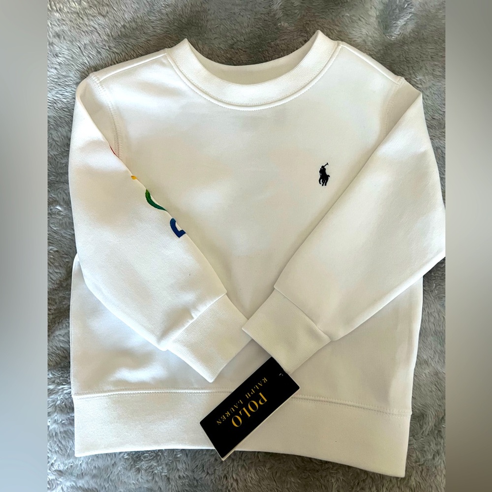 Polo by Ralph Lauren white sweatshirt.